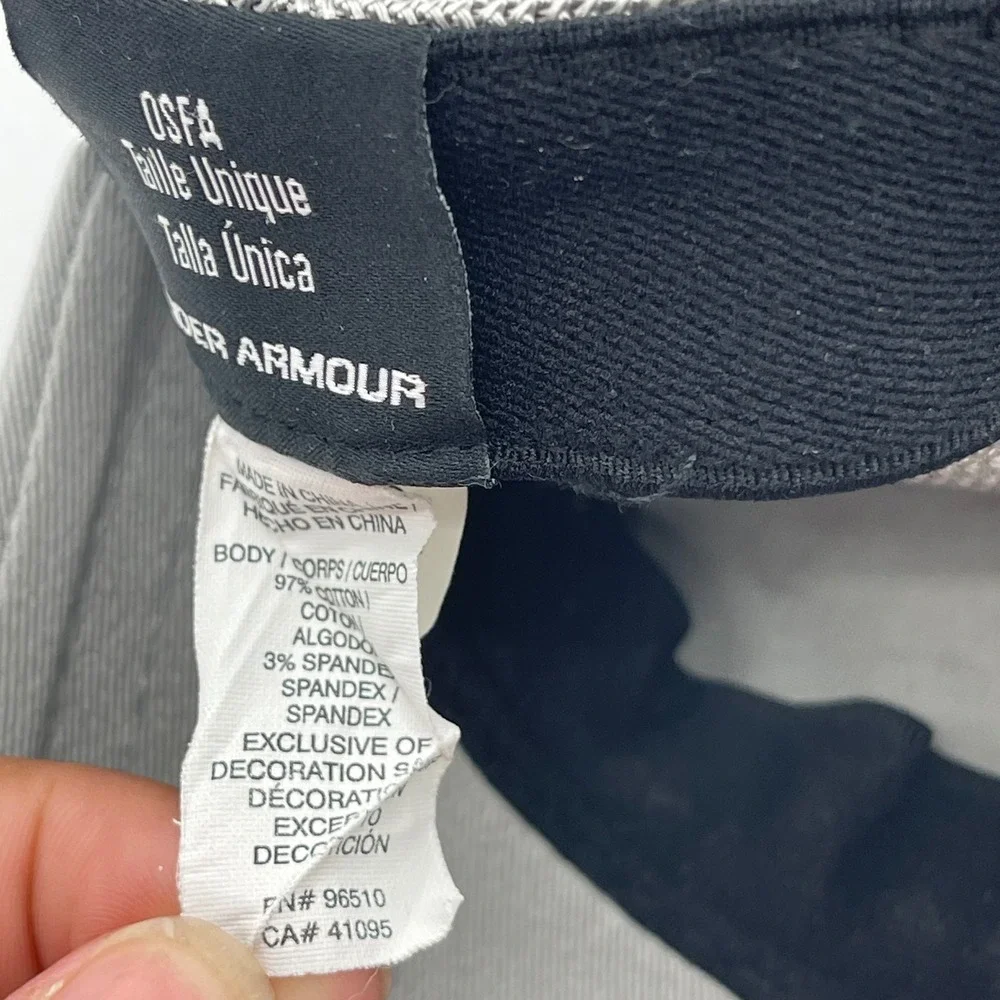 Under Armour 1254276 Mens OSFA Grey Trucker Hat American Flag Logo Snapback Cap
